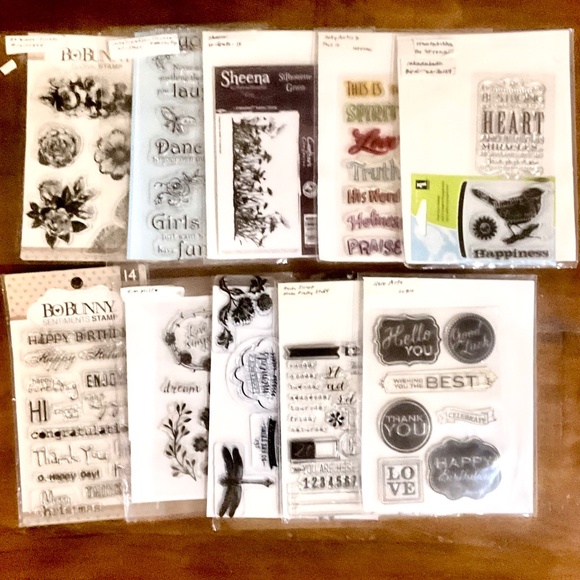 Craft Bundle- Clear Stamps - Tim Holtz, Inkadinkado, Stampabilities, Hero + more - Picture 1 of 5